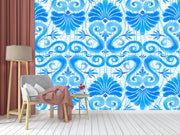 Beautiful Turquoise Blue Pattern Wallpaper