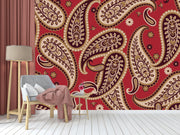 Red Beautiful Pattern Wallpaper