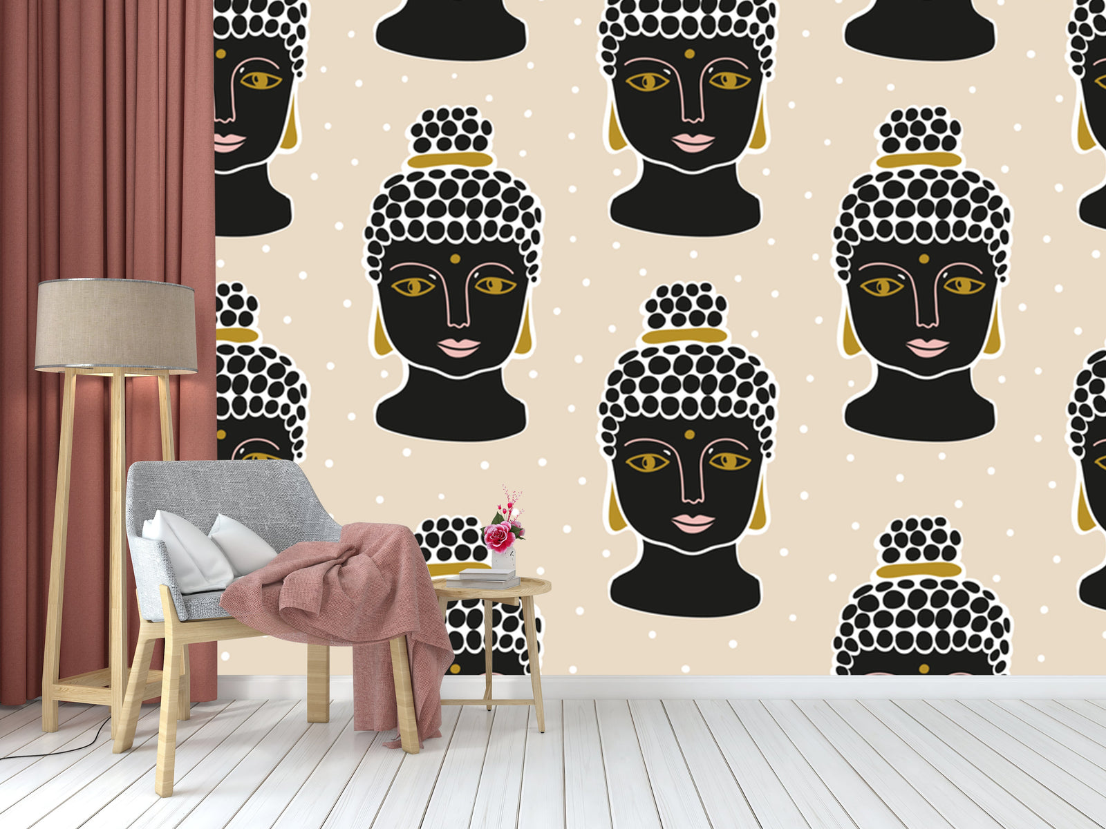 Lord Buddha Pattern wallpaper – Myindianthings