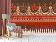 Shades Of Orange Indian Pattern wallpaper