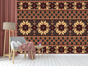 Geometrical Brown Pattern Wallpaper