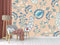 Blue Pink Vintage Aesthetic Pattern Wallpaper