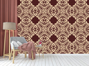 Brown Beige Pattern Wallpaper