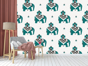 Cute Elephant Pattern Wallpaper