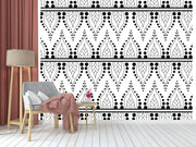 Black White Dots Pattern Wallpaper
