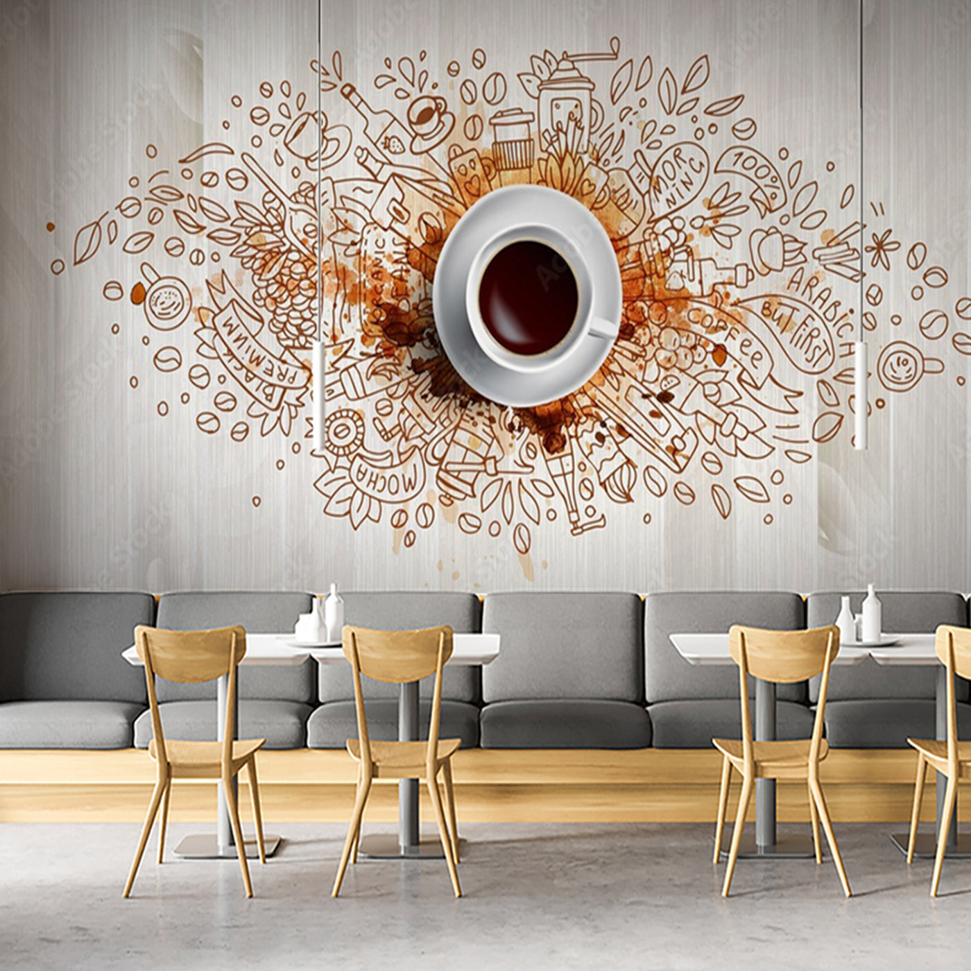 Coffee Eye wall covering