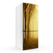 Yellow Nature Tree Art Self Adhesive Sticker For Refrigerator