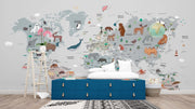Nature's Tapestry Map Wallpaper