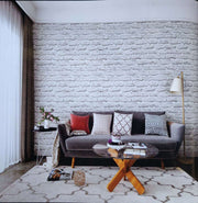 Uneven White Brick Finish Wallpaper