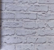 Uneven White Brick Finish Wallpaper