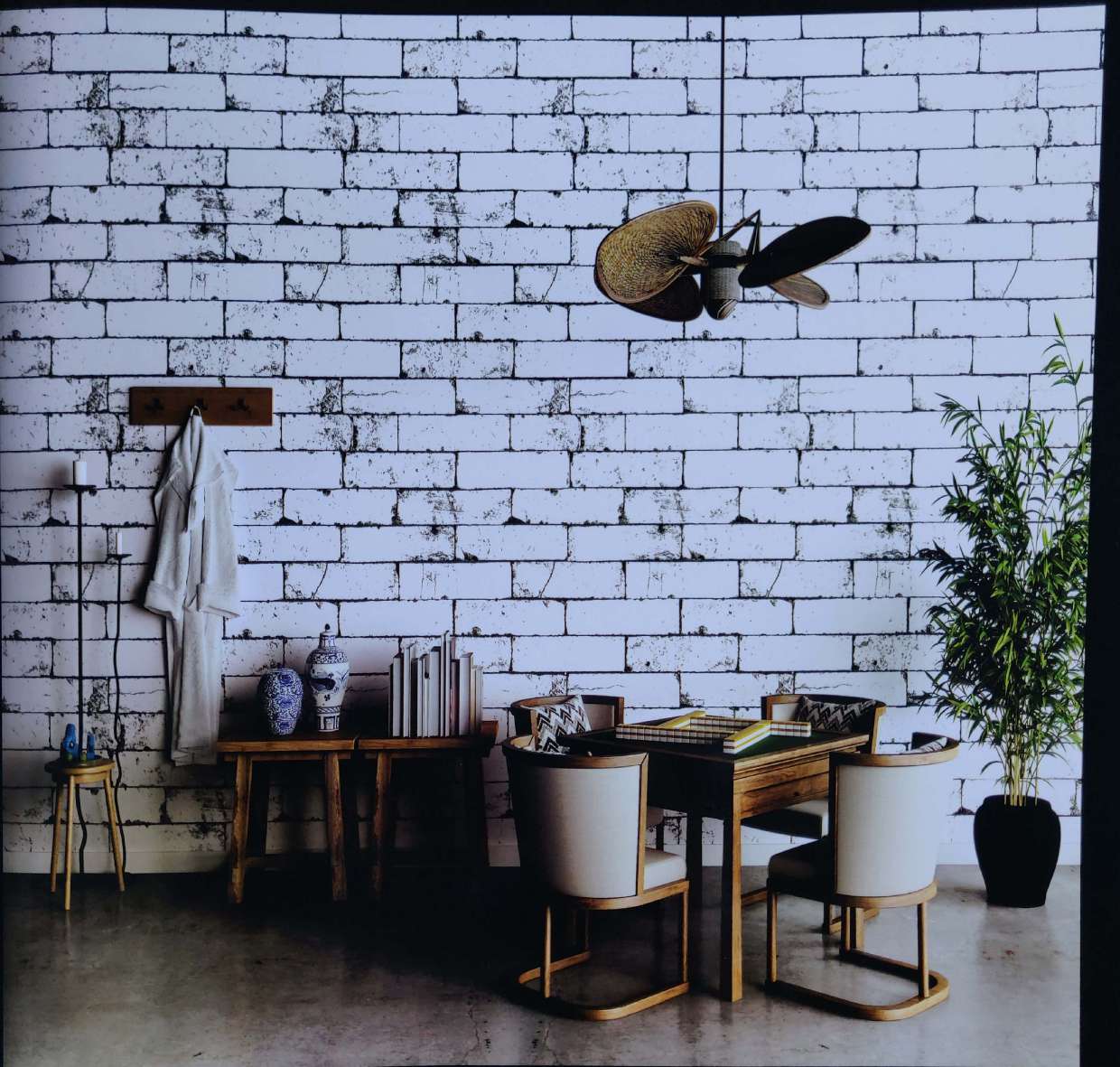 Ancient Brick Finish Wallpaper