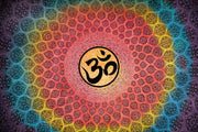 Om Art In Pink Mandala Self Adhesive Sticker Poster