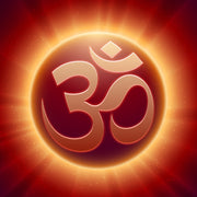 Om In Rays Self Adhesive Sticker Poster