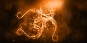 Fire Om Art Self Adhesive Sticker Poster