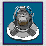 Grey Monkey Blue Art