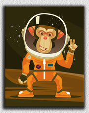 Shining Monkey Astronaut Art