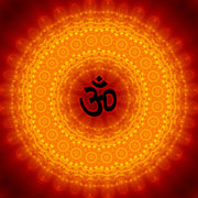 Om In Mandala Art Self Adhesive Sticker Poster