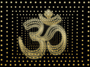 3D Light Om Art Self Adhesive Sticker Poster