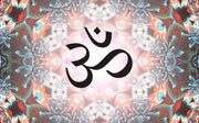Black Om Letter Graphic Self Adhesive Sticker Poster