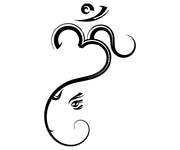 Om With Ganesh Sketch Self Adhesive Sticker Poster
