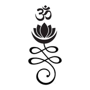 Om With Lotus Art Self Adhesive Sticker Poster