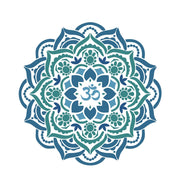 Om In Green Mandala Art Self Adhesive Sticker Poster