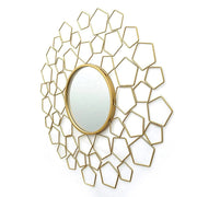 Pentagon Golden Wall Mirror