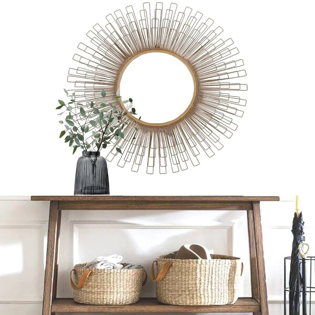Premium Gold Spikes Wall Mirror