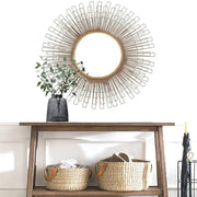 Premium Gold Spikes Wall Mirror