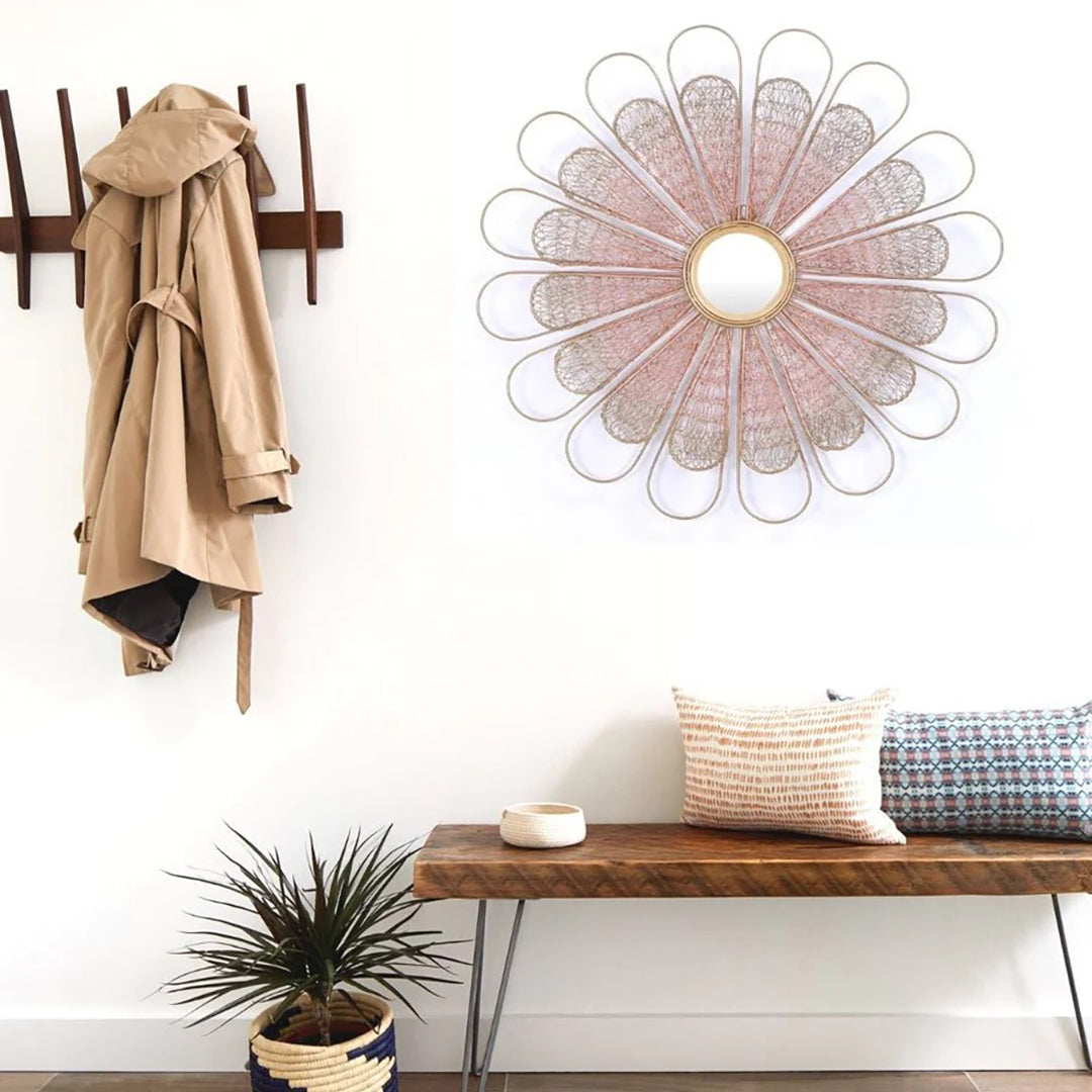 Floral Mandala Peel Wall Mirror