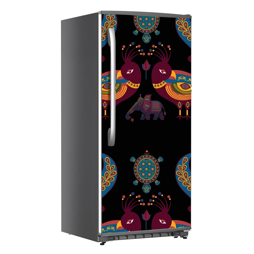 Peacock Art Self Adhesive Sticker For Refrigerator