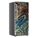 Beautiful Peacock Feather Art Self Adhesive Sticker For Refrigerator