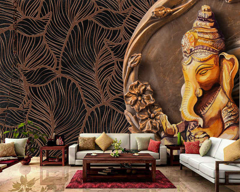 Lord Ganesha Murals Wallpaper