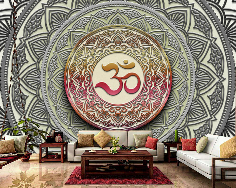 Traditional Om Symbol Wallpapergrey