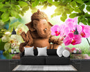 Lord Ganesha Floral Wallpaper