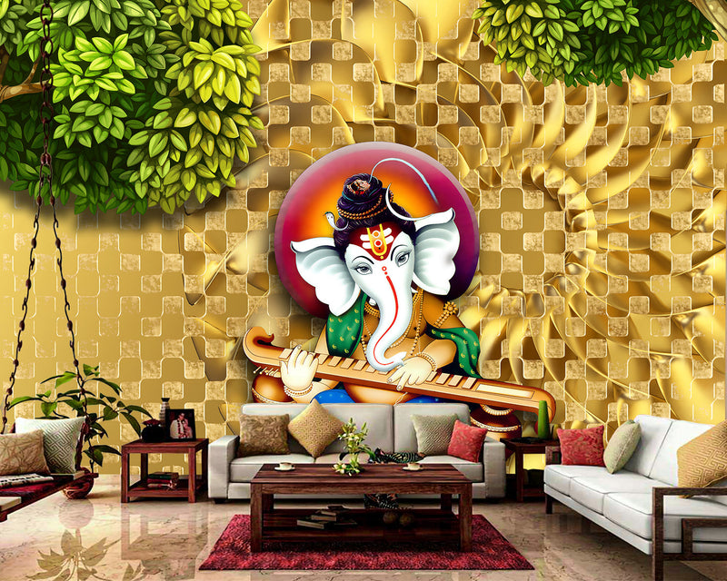 Lord Ganesha Art Nature Wallpaper