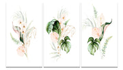 Flower Bouquet Wall Art, Set Of 3