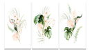 Flower Bouquet Wall Art, Set Of 3