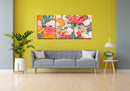 Bright Floral wall Art, Set Of 3