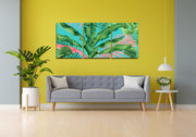 Banana eaf Wall art. Set Of 3