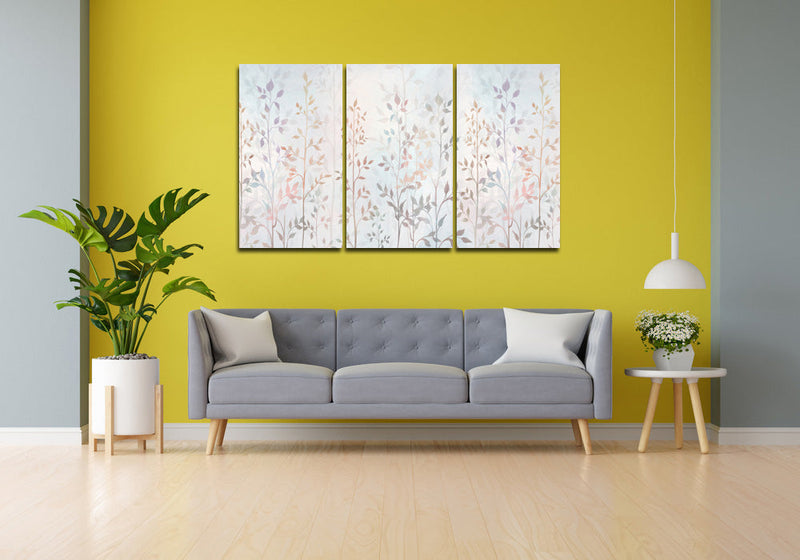 Pastel Plants Wall Art, Set Of 3