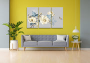 White Flower And Butterfly, Set Of 3