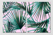 Big Palm Leaf Wall Art, Set Of 2