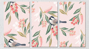 Cherry Twigs and Bird Wall Art, Set Of 3