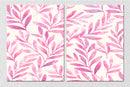 Pink And White Leaf Bunch, Set Of 2