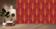 Layered Scales Pattern Wallpaper