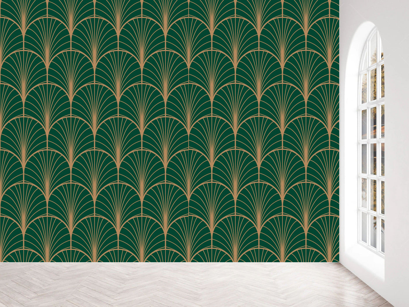 Layered Scales Pattern Wallpaper