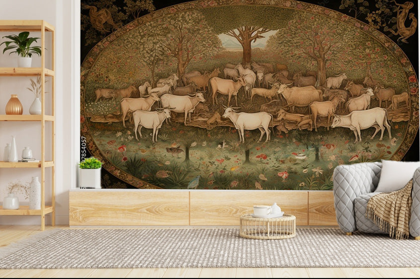Pastoral Cows Wallpaper