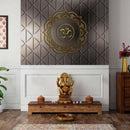 Peaceful Vibes Om Pooja Room Wallpaper