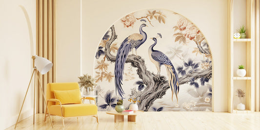 Peacock Chinoiseries Wallpaper